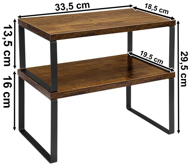 Sada kuchynských políc GINGER RUSTIC (2 ks)