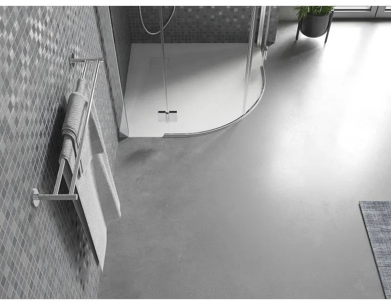 Mexen Bert, SMC štvrťkruhová sprchová vanička 80 x 80 cm, biela, 4KR108080