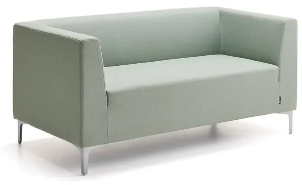 Pohovka CASUAL, 2-miestna, látka CURA, zelenošedá