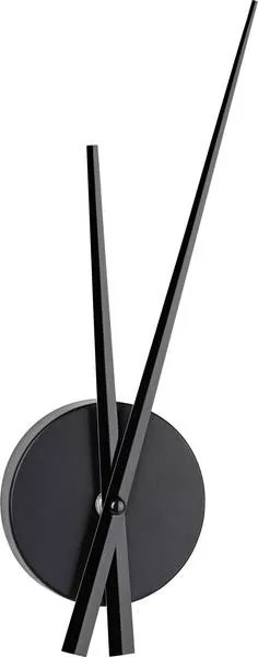 Minimalistické nástenné hodiny TFA 87787 – čierne, tichý chod Sweep, dĺžka 31 cm