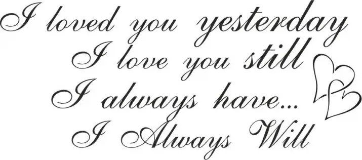 Nálepka na stenu s textom I LOVE YOU 50 x 100 cm