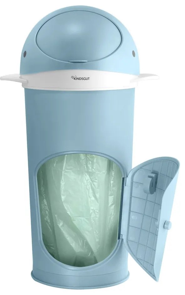 Svetlomodrý plastový odpadkový kôš na plienky 25 l Whale – Kindsgut