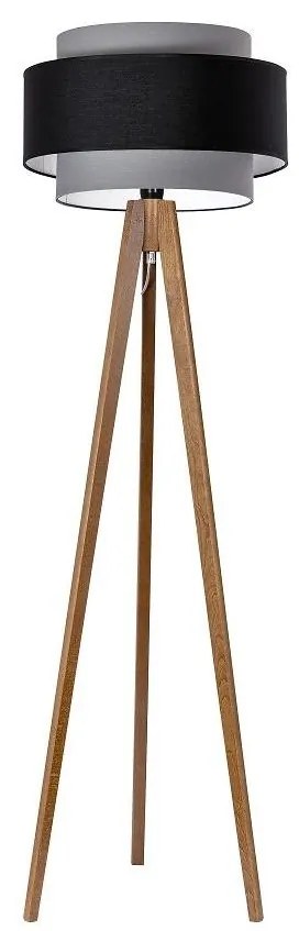 Stojacia lampa 1xE27/60W/230V dub/šedá
