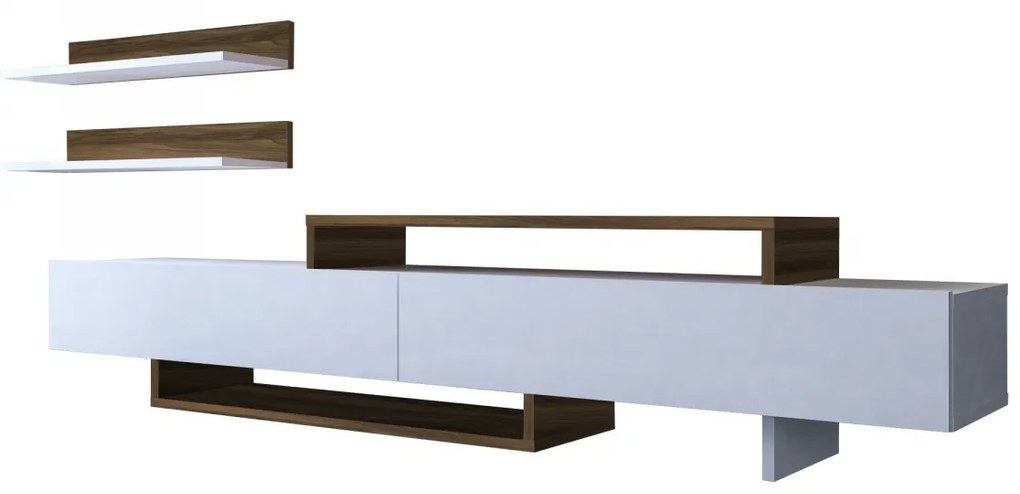 Obývacia stena Nirvana biela/teak