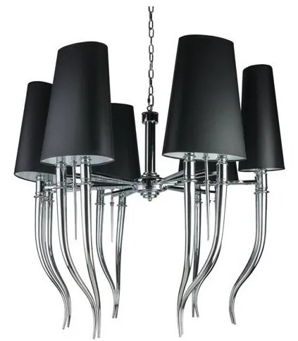 Azzardo AZ1390 - Luster na reťazi DIABLO 12xE14/11W/230V čierna