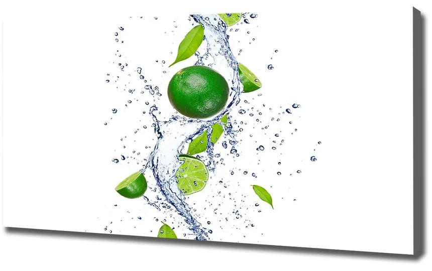 Foto obraz canvas Limetky a voda pl-oc-120x60-f-43956192