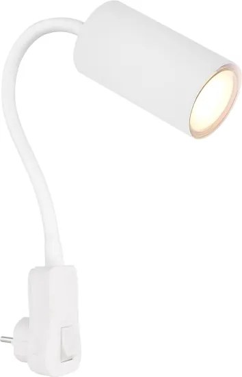 Globo 57911DPW - Nástenné bodové svietidlo do zásuvky ROBBY 1xGU10/35W/230V biele