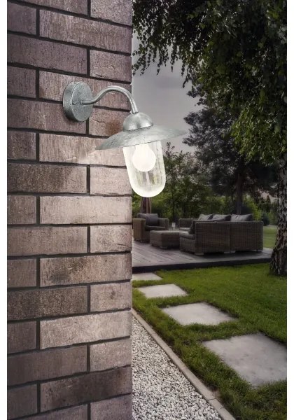 EGLO 88489 - vonkajšie nástenné svietidlo MILTON galvanizovaná oceľ
