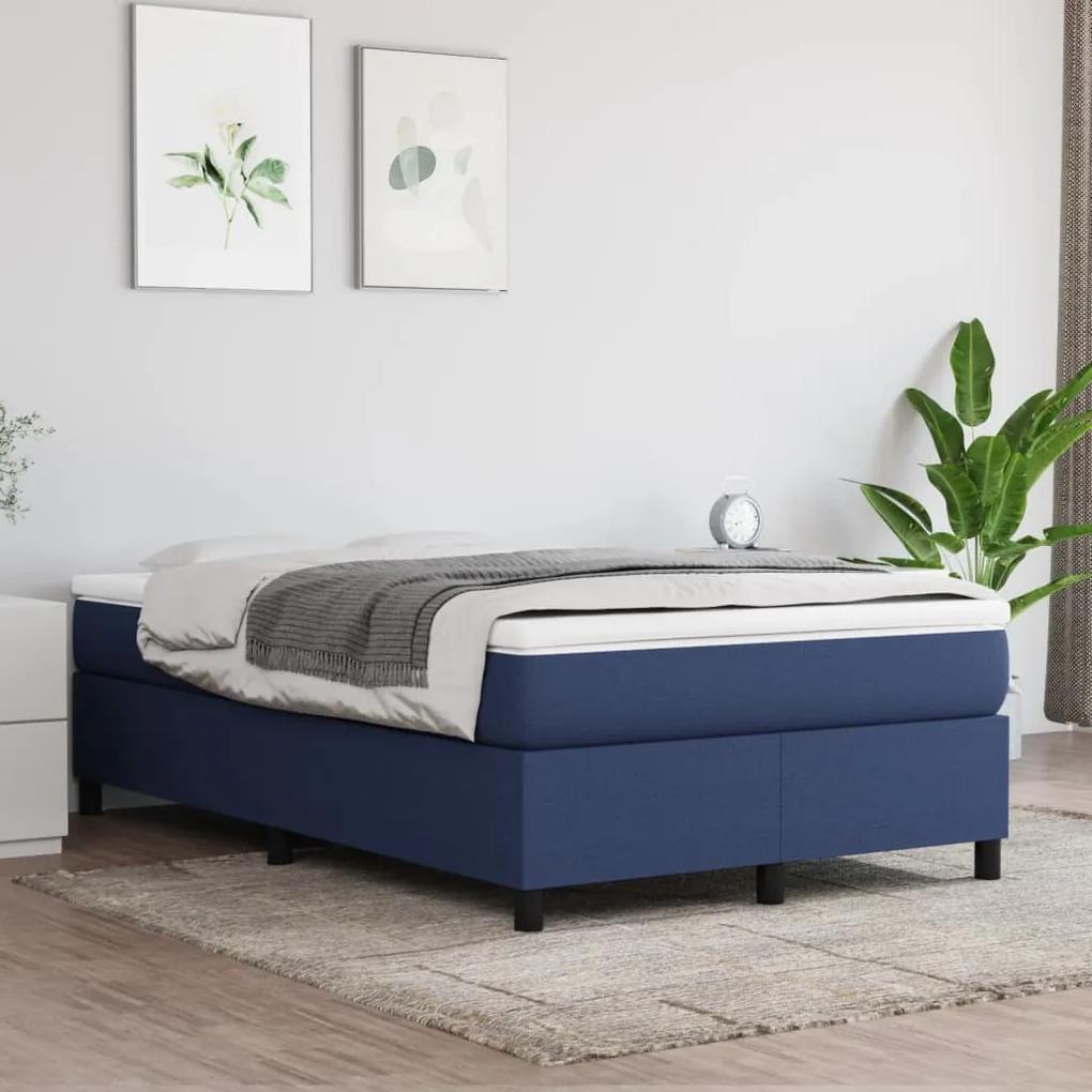 Boxspring posteľ s matracom modrá 120x200 cm látka 3144413