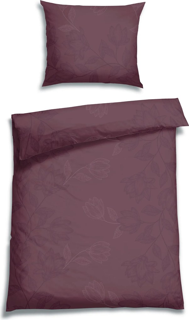 XXXLutz POSTEĽNÁ BIELIZEŇ, flanel, bobuľová, 140/200 cm Florella - Obliečky & plachty - 004388023401