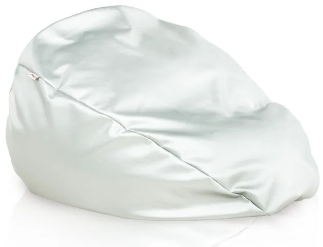 Sedací vak SAKO - strieborný ekokoža