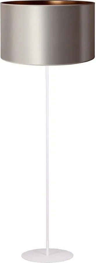 Duolla - Stojacia lampa CANNES 1xE27/15W/230V pr. 45 cm strieborná/medená/biela