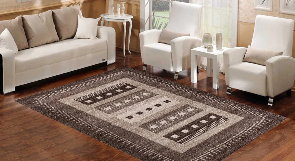 Koberec K189A DARK BEIGE SARI 3UX Veľkosť: 60x100cm