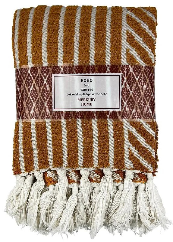Deka Boho 130x160 horčicová Merkury Home