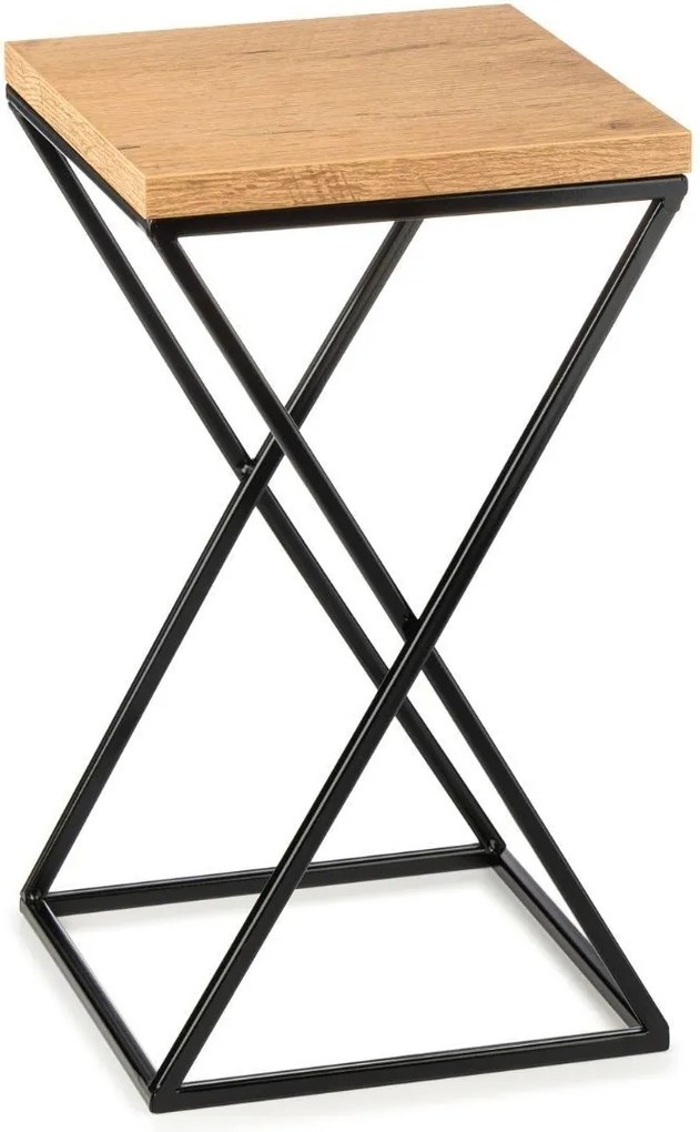 STOJAN NA KVETINÁČ LOFT6 40X24X24 CM ČIERNA/HNEDÁ