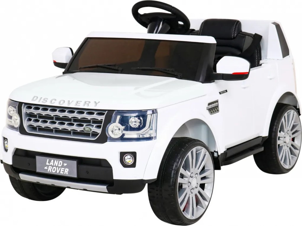 Ramiz Land Rover Discovery Elektrické auto pre deti Biele SUV + diaľkové ovládanie
