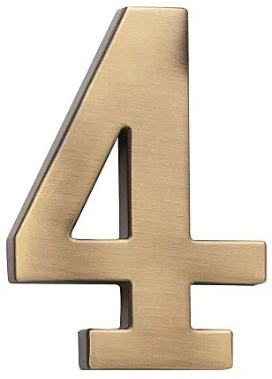 Domová číslica COBRA - 5 cm (OFS - bronz česaný), 3, COBRA OFS (bronz česaný)