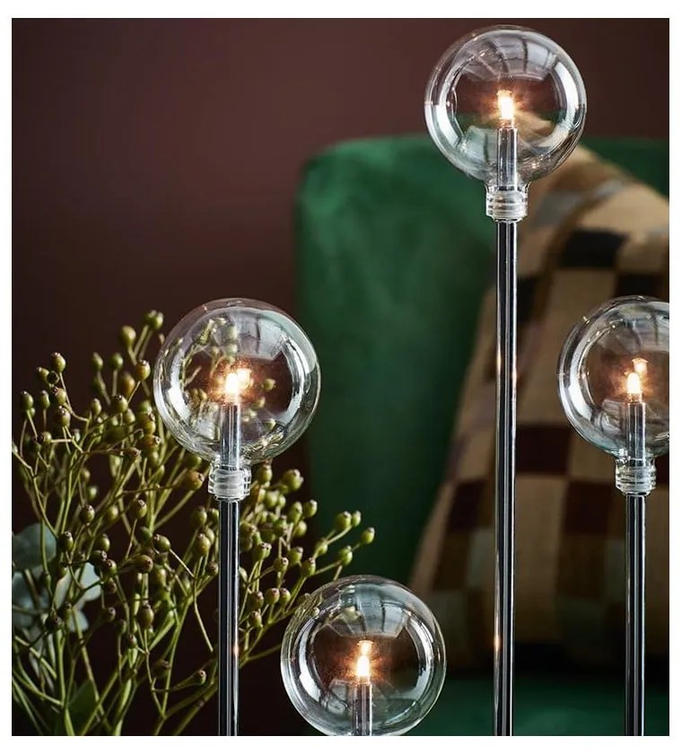 Svietnik v striebornej farbe Markslöjd Junior, výška 50 cm