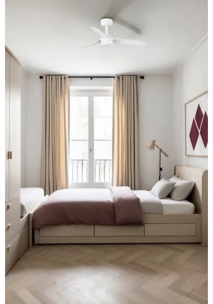 FARO 33820-1TW - LED Stmiev. ventilátor MINI PUNT S LED/10W 2700/4000/6000K + DO