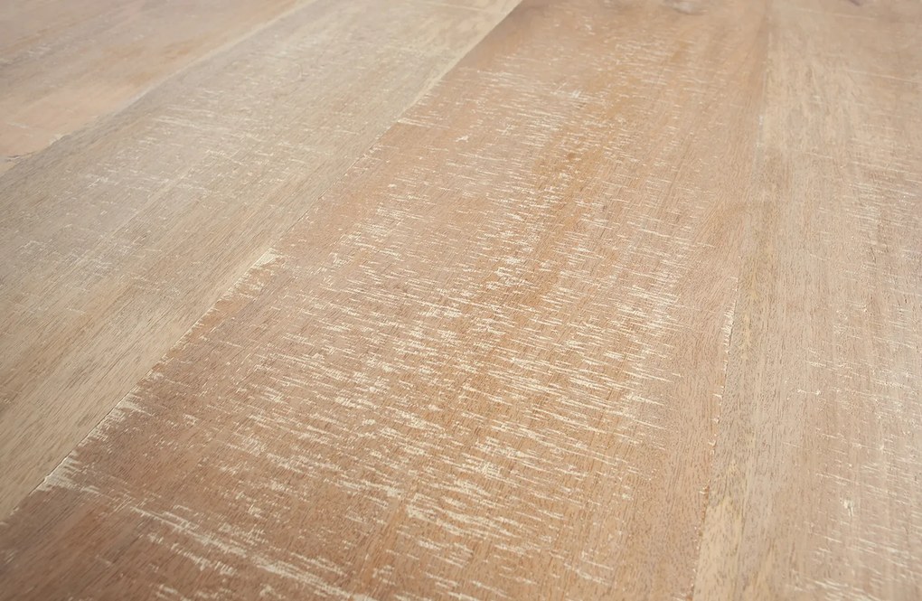 Jedálenský stôl tablo 180 x 90 cm nohy do tvaru x mangový herringbone MUZZA