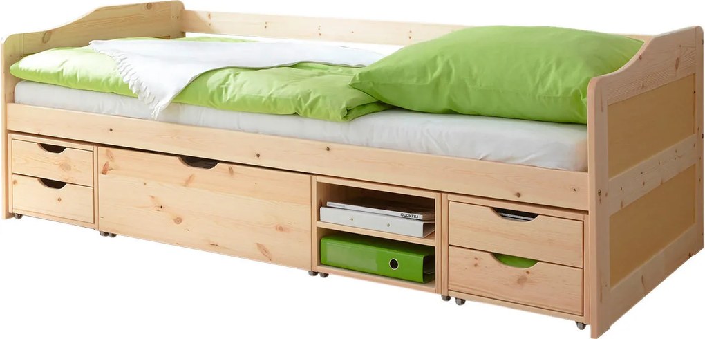 XXXLutz POSTEĽ S ÚLOŽNÝM PRIESTOROM, 90/200 cm farba borovice Livetastic - Postele - 000406000702