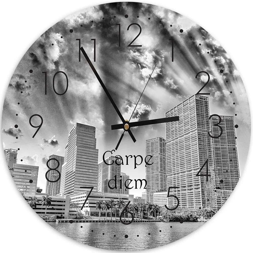 Gario Hodiny na stenu Carpe diem Rozmery: 60 x 60 cm