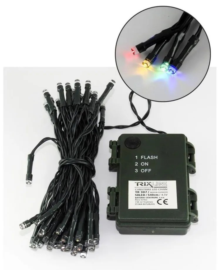 LED Vianočná vonkajšia reťaz 10,8m 100xLED/2 funkce 10,8m IP44 multicolor