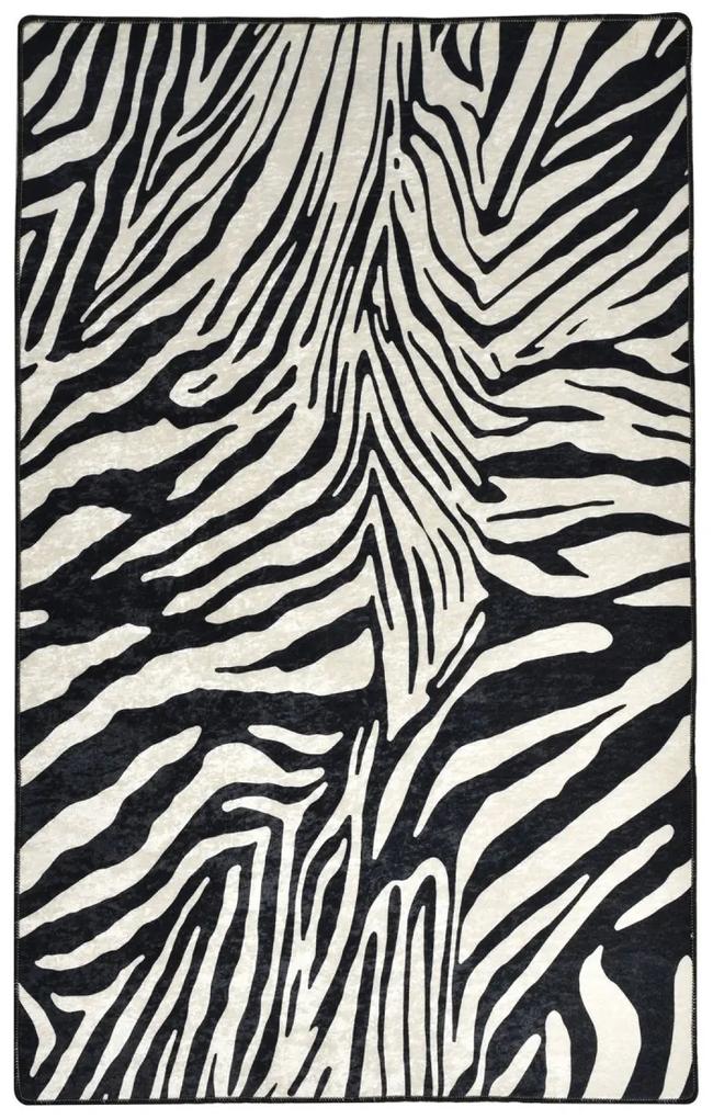 Koberec Zebra 160x230 cm biely/čierny
