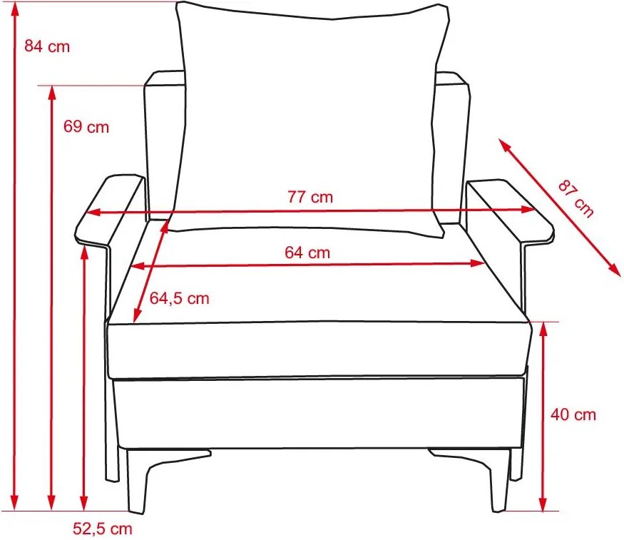 Rozkladacie multifunkčné kreslo + posteľ  BARON - Sivá