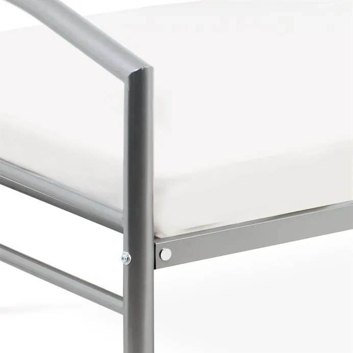 Autronic BONTEC Jednolôžková posteľ 94x207cm, kov, čierna, BED-1900 BK Farba: Biela