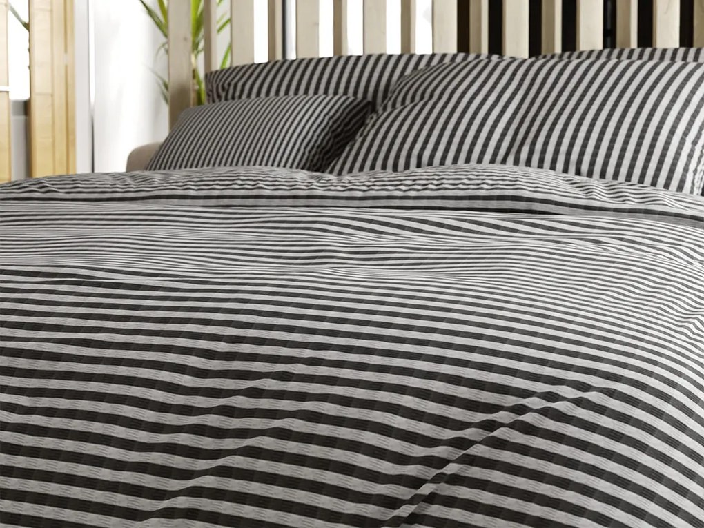 Krepové obliečky ARLENA BLEND čierne hotelové kapsy Rozmer obliečky: 70 x 90 cm | 140 x 200 cm