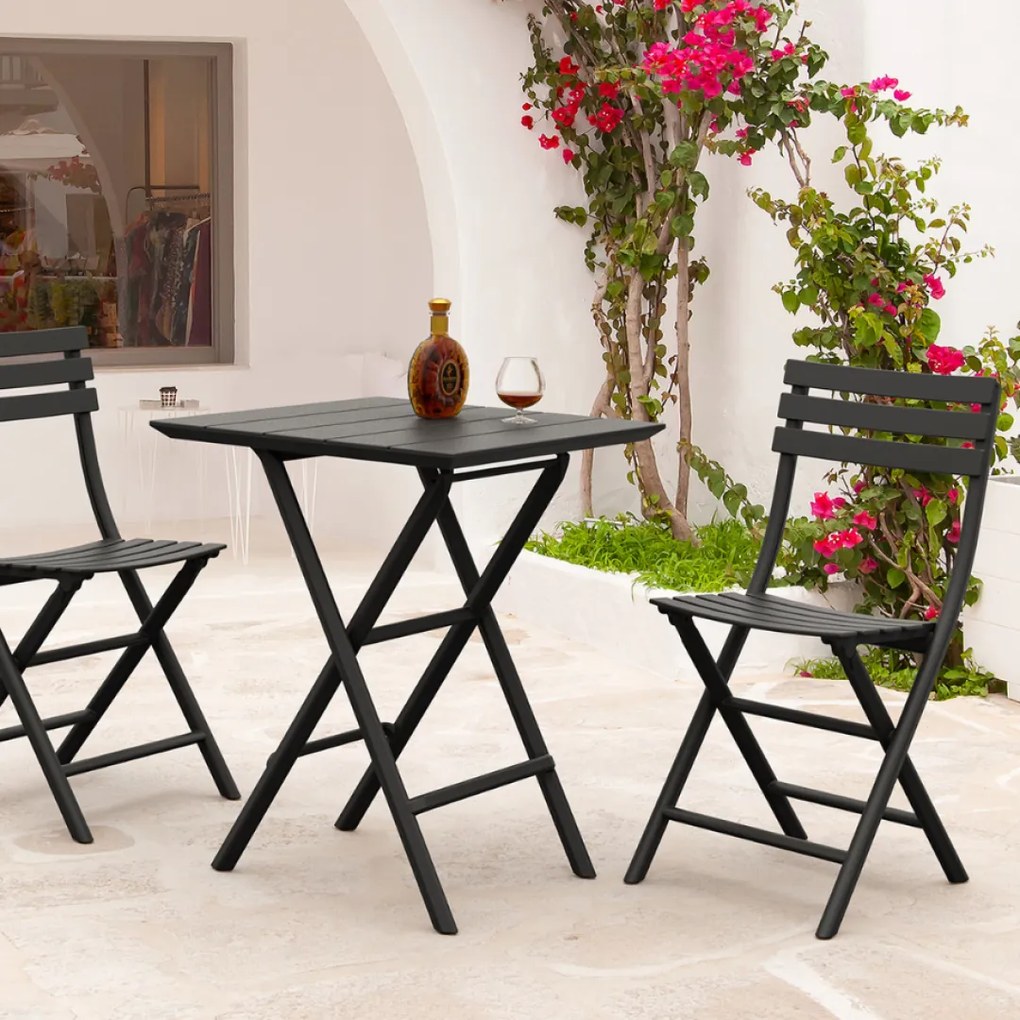 HELEN FOLDING 60 sklopný záhradný stôl black