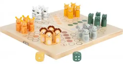 Spoločenská hra pre deti Človeče nehnevaj sa Safari pre 6 hráčov Small Foot  od 4 rokov | BIANO