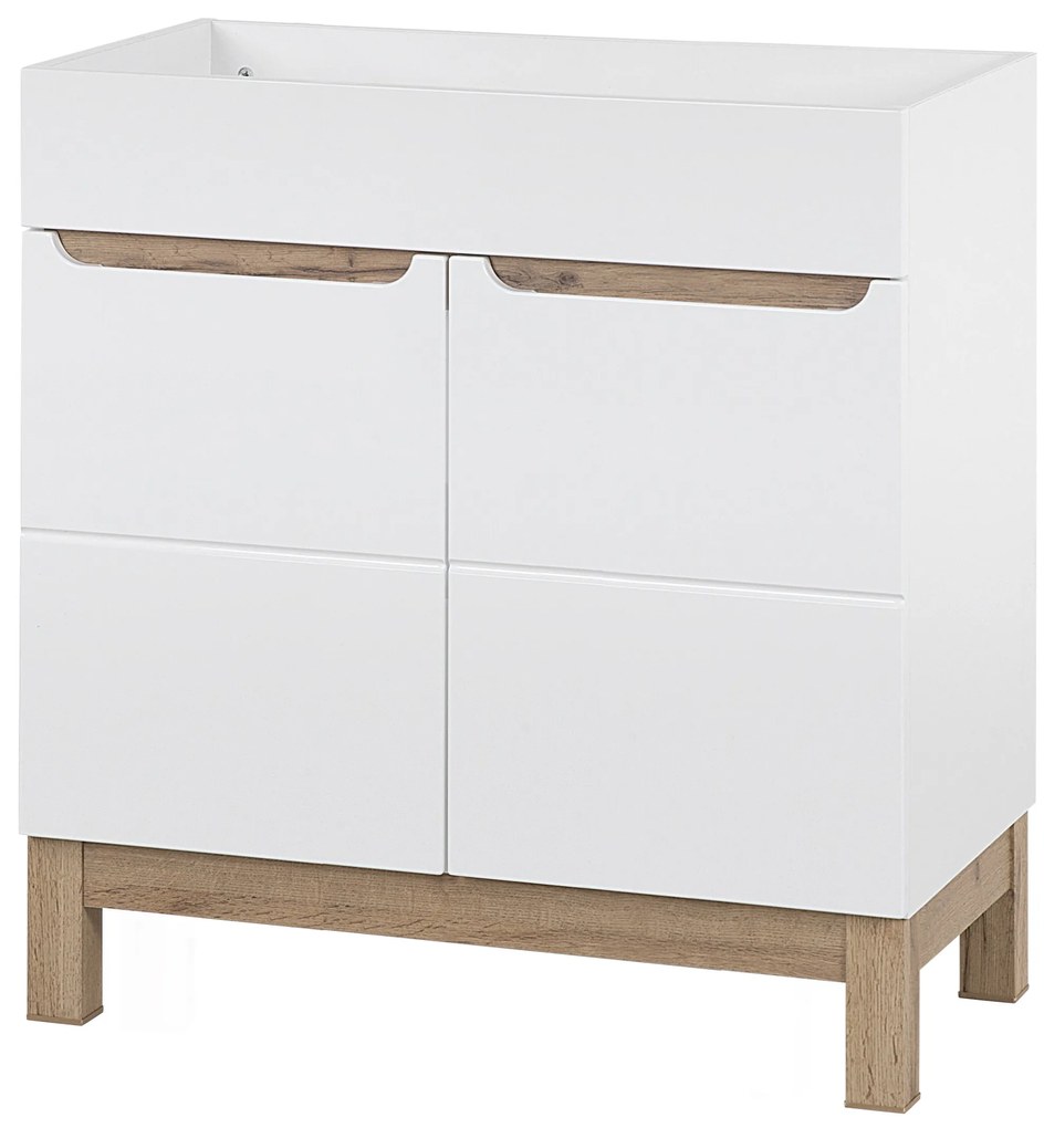 Kúpeľňová stojaci skrinka pod umývadlo BALI biela 80 cm