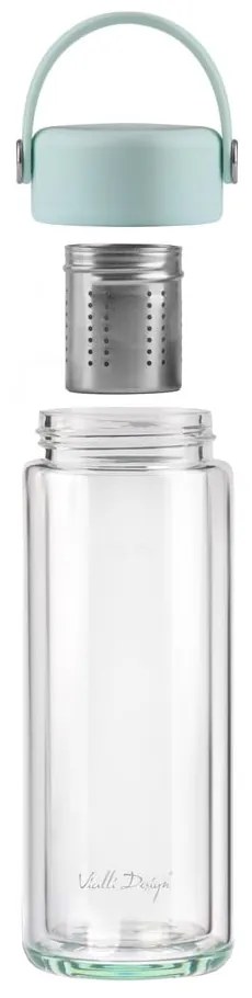 Sklenená fľaša v mentolovej farbe 350 ml Fuori – Vialli Design