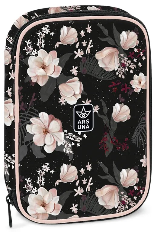 Peračník 1zip poschodový Flowery Black ARS UNA