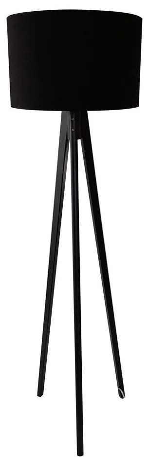 Venti Stojacia lampa ROLLER 1xE27/60W/230V wenge čierna S-WENGE- ROLLER CZARNY