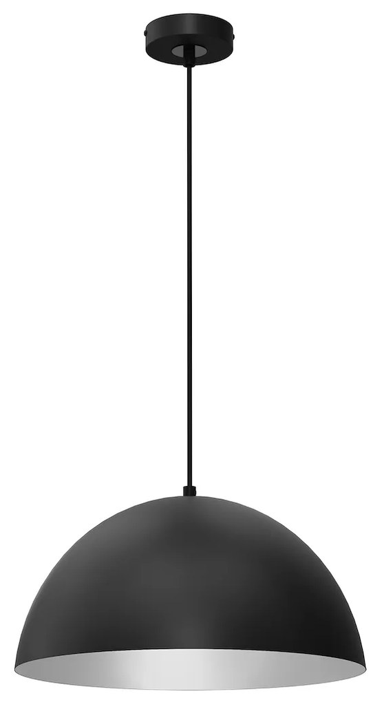 Závesné svietidlo Beta, 1x biele/čierne kovové tienidlo, (fi 35cm), b