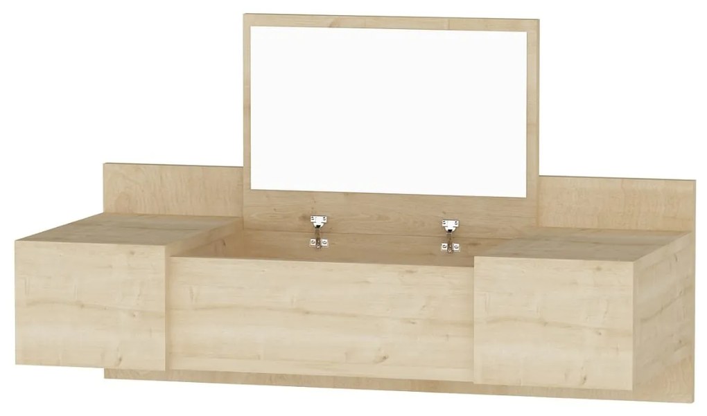 Závesný toaletný stolík Esmé dub prírodný