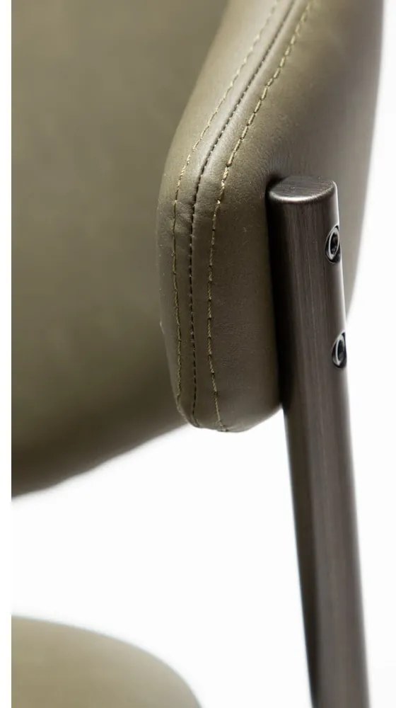 Khaki jedálenská stolička z imitácie kože Zone – DAN-FORM Denmark