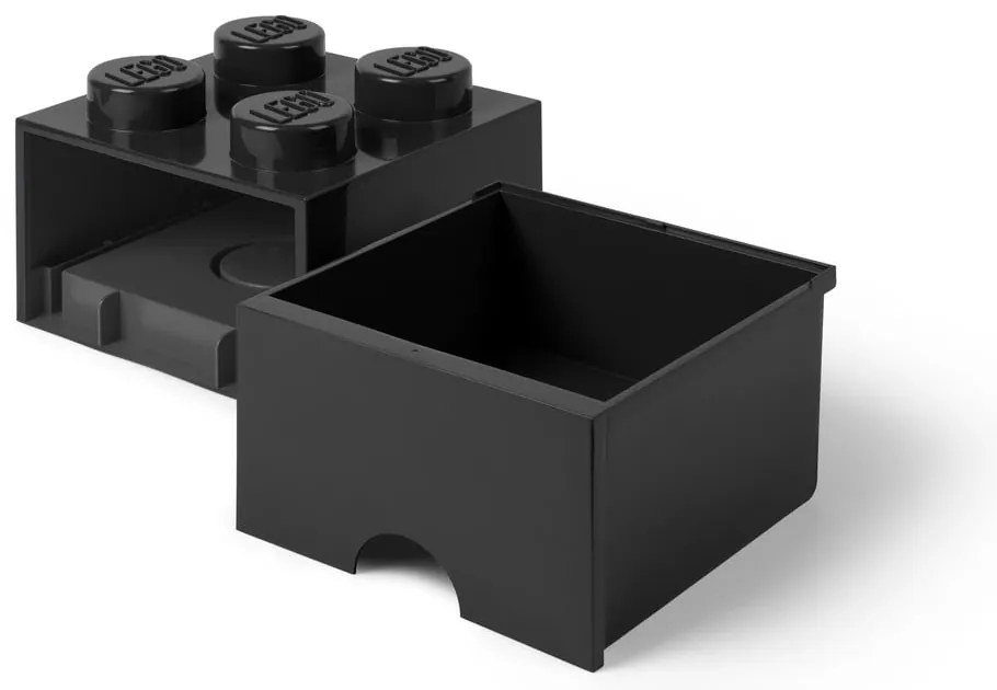 Čierny úložný box štvorec LEGO®