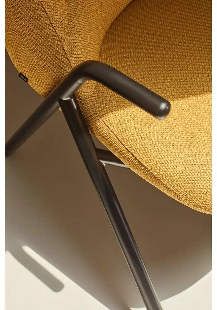 Žlté kreslo Teulat Dins, výška 90 cm