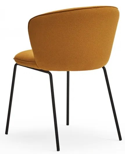 Čalúnené jedálenské kreslá v súprave 2 ks v horčicovej farbe Add – Teulat