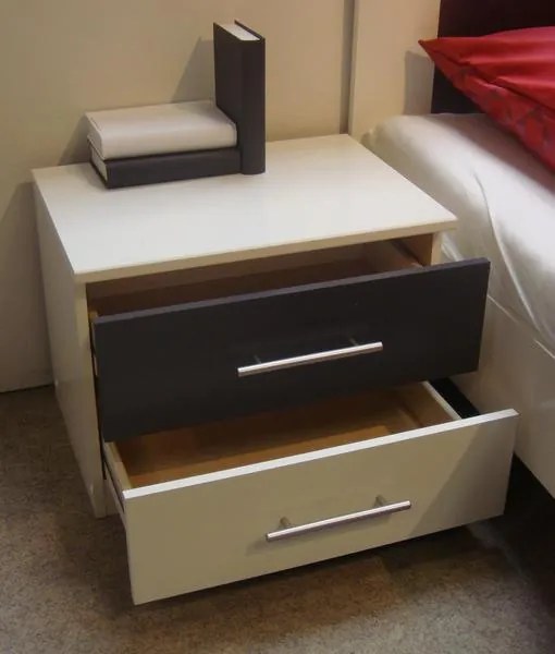 Zostava spálne Nora 180x200 cm, biela/grafitová