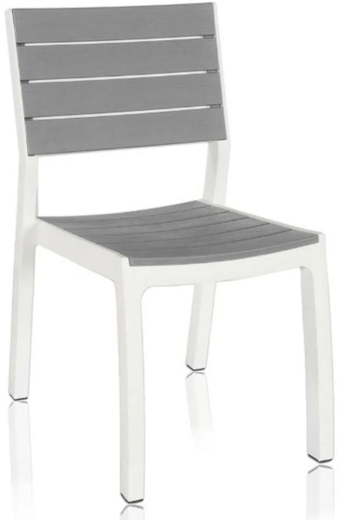 KETER HARMONY Záhradná stolička, 47 x 60 x 86 cm, biela/sivá 17201232
