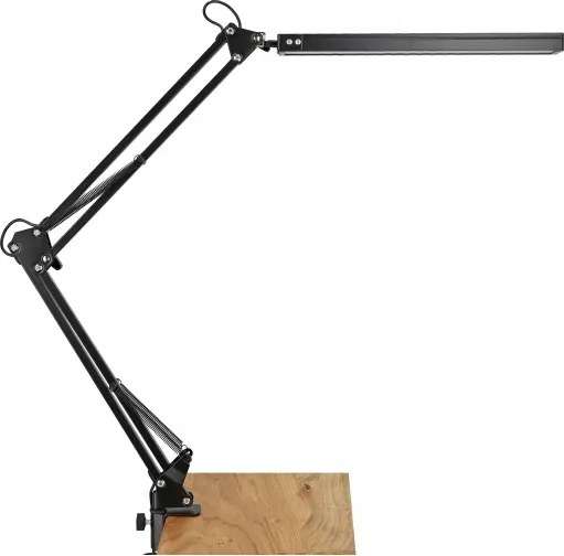 LED Stmievateľná stolná lampa s klipom LED/10W/5V 3000/4000/6000K čierna