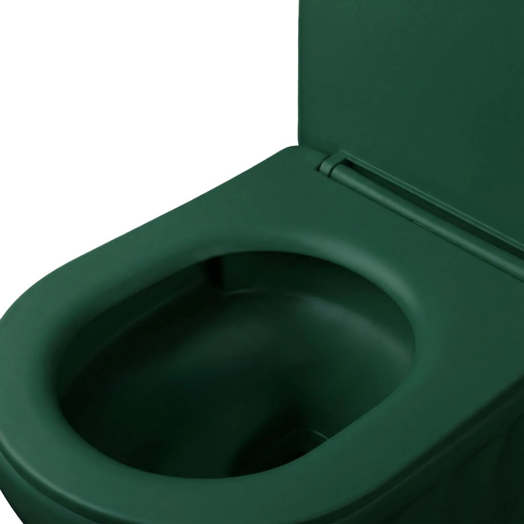 Závesná WC misa + umývadlo na dosku REA DUO, zelená matná