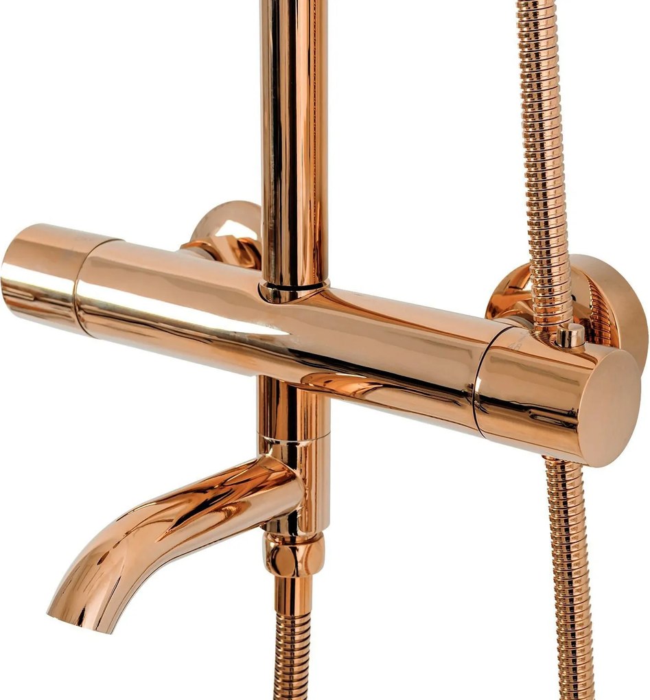 Rea Lungo, sprchový set s termostatom, medená lesklá, REA-P7997