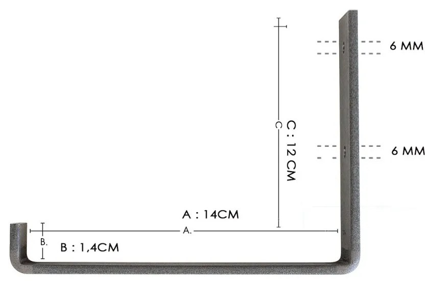 Nástenná polica LAM II 40 cm orech