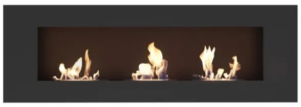 Kratki DELTA3/TUV - Vstavaný BIO krb DELTA3 40x120 cm 3x1,1kW čierna